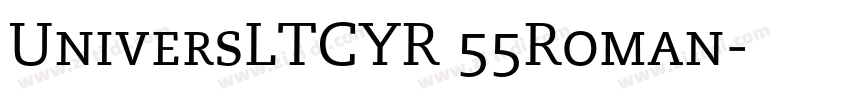 UniversLTCYR 55Roman字体转换